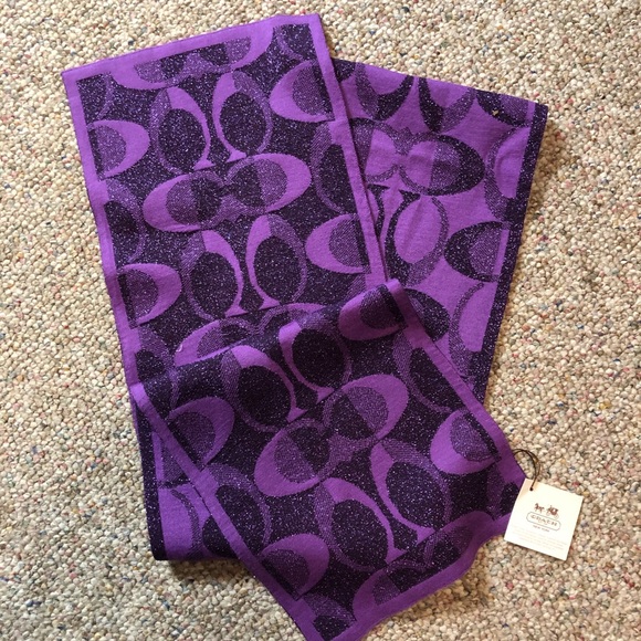 🎉 HP 🎉 🆕 Coach Tonal Dream Signature C Knit Scarf - Picture 2 of 7